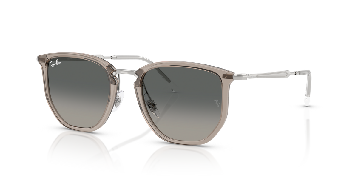 Ray-Ban RB4451 680271 transparent grey sunglasses 50mm angled view