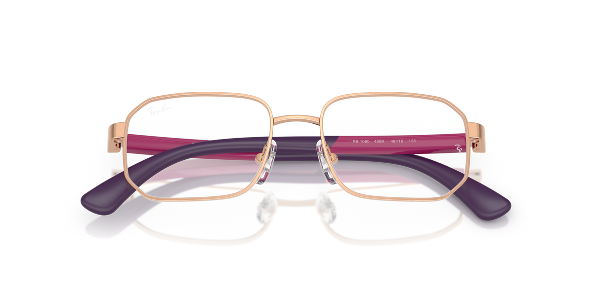 Ray-Ban Kids RY1060 4089 rosegold eyeglasses 46mm folded view
