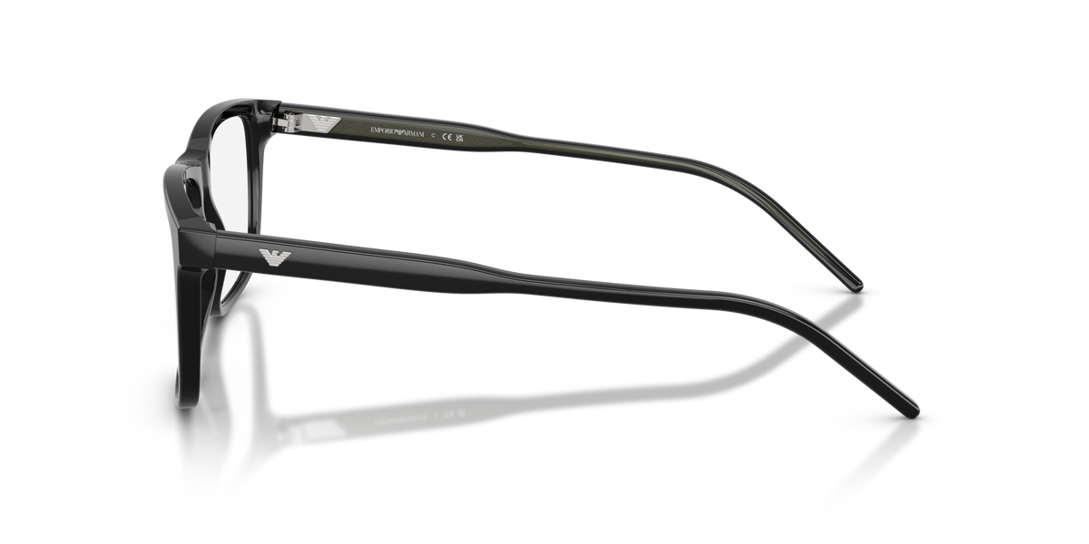 Emporio Armani EA3257 5017 shiny black eyeglasses 53mm side view