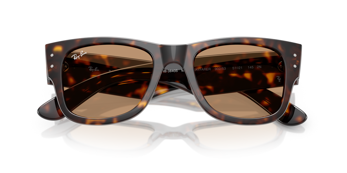 Ray-Ban RB0840S 902/53 havana sunglasses 51mm folded view