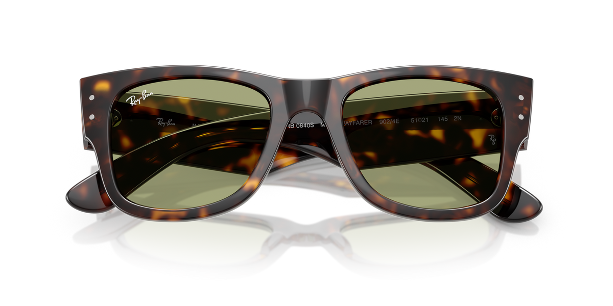 Ray-Ban RB0840S 902/4E havana sunglasses 51mm folded view