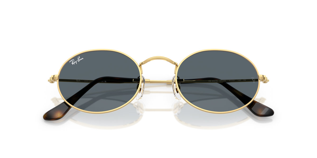 Ray-Ban RB3547N 001/R5 arista gold sunglasses 51mm folded view