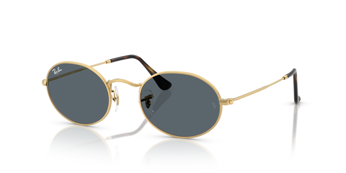 Ray-Ban RB3547N 001/R5 arista gold sunglasses 51mm angled view