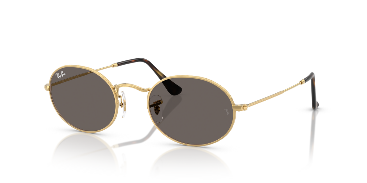 Ray-Ban RB3547N 001/B1 arista gold sunglasses 51mm angled view