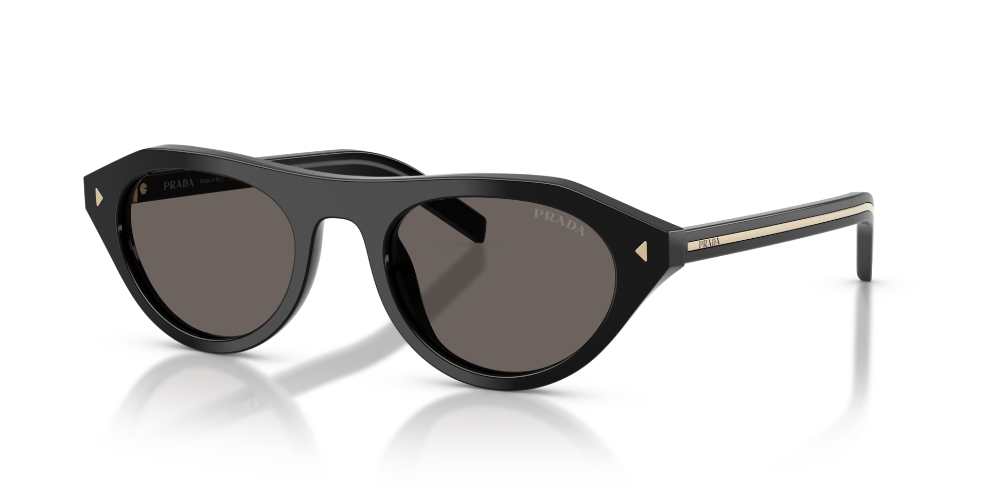 Prada PR B15S 16K731 black sunglasses 51mm angled view