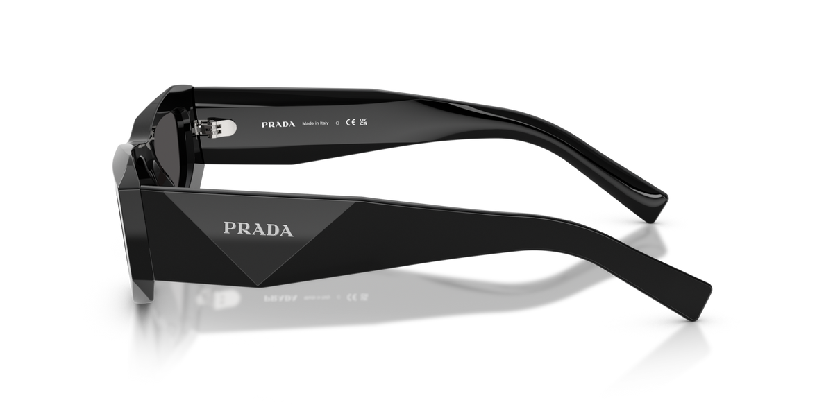 Prada PRB19S 16K08Z black sunglasses 52mm side view