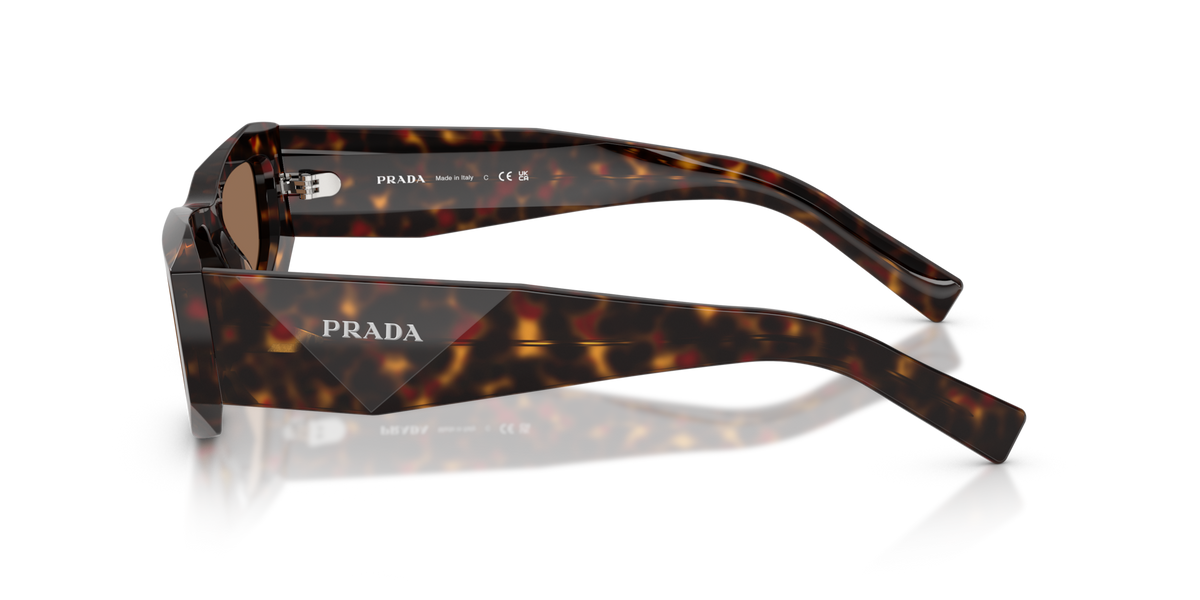 Prada PRB19S 17N06B root tortoise sunglasses 52mm side view