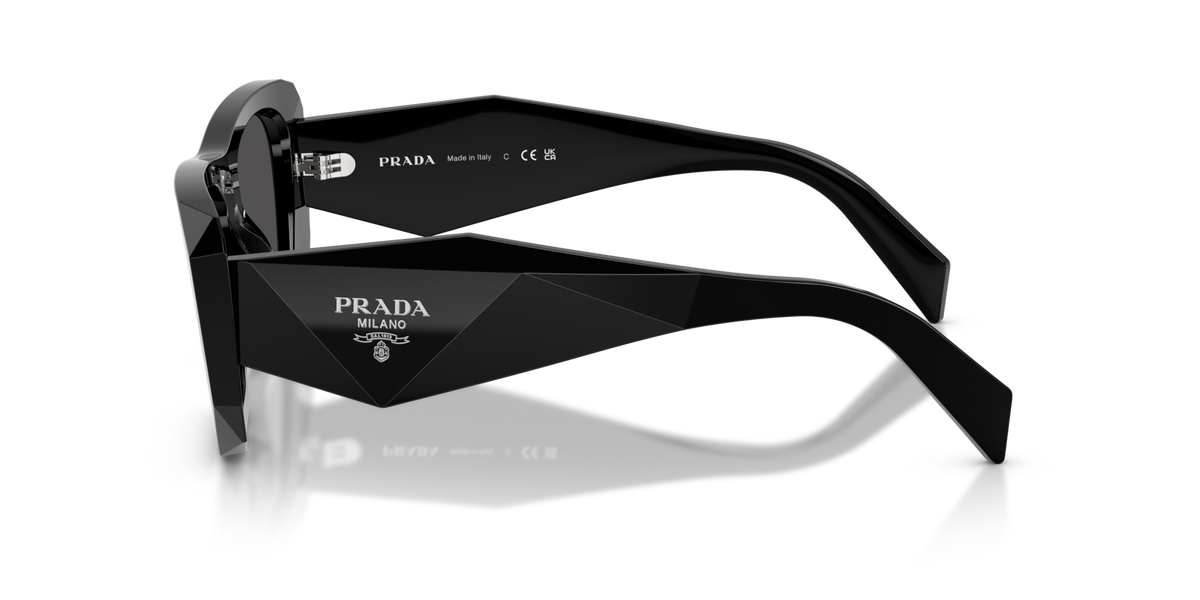 Prada PRB18S 16K08Z black sunglasses 53mm side view