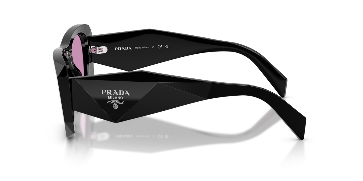 Prada PRB18S 16K30G black sunglasses 53mm side view