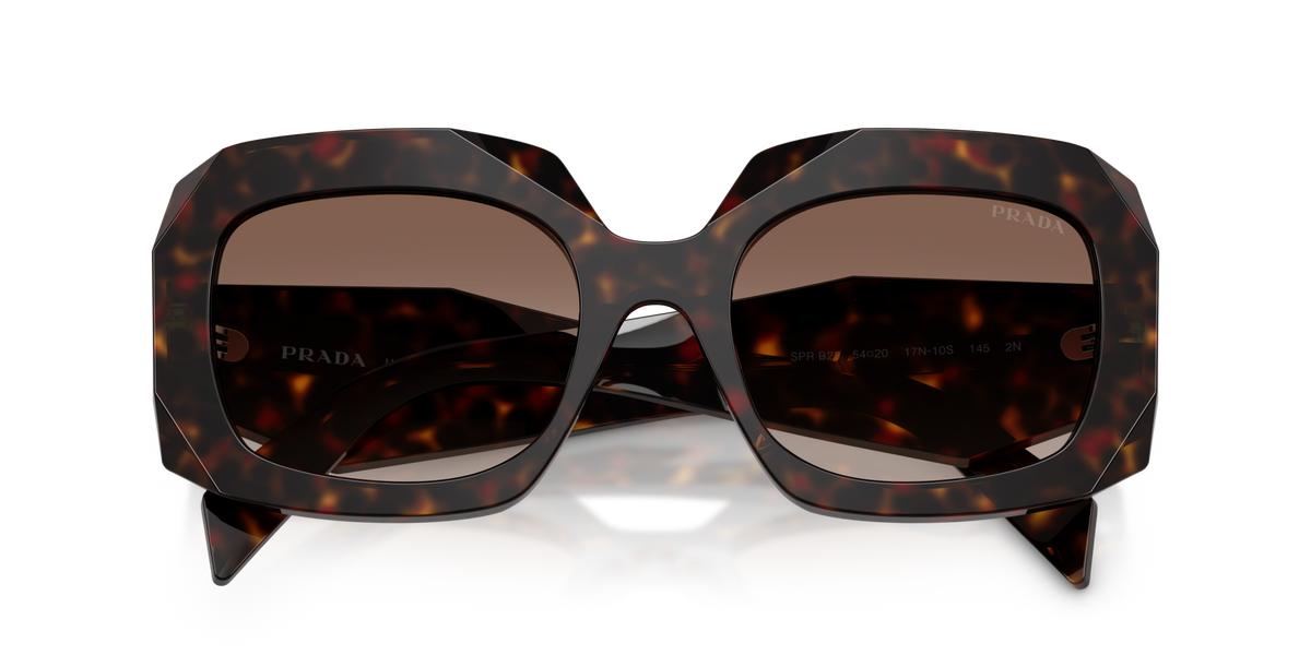 Prada PRB23S 17N10S root tortoise sunglasses 54mm folded view