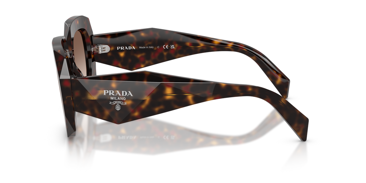 Prada PRB23S 17N10S root tortoise sunglasses 54mm side view