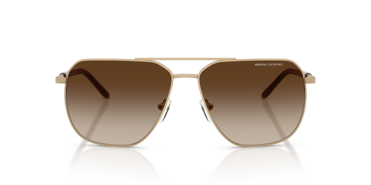 Armani Exchange AX2057S 612113 matte pale gold sunglasses 59mm