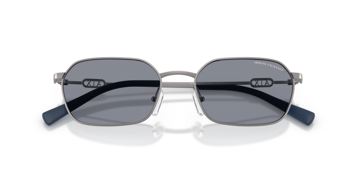 Armani Exchange AX2056S 6003/1 matte gunmetal sunglasses 54mm folded view