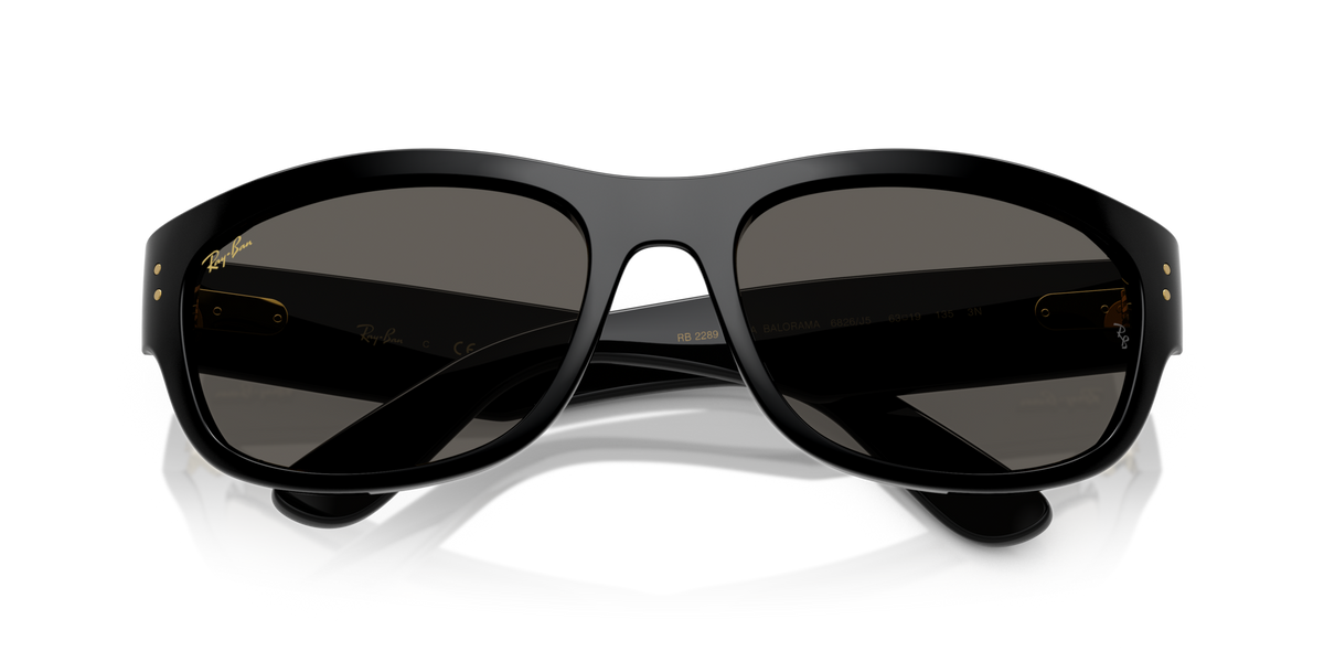Ray-Ban RB2289 6826J5 black sunglasses 63mm folded view