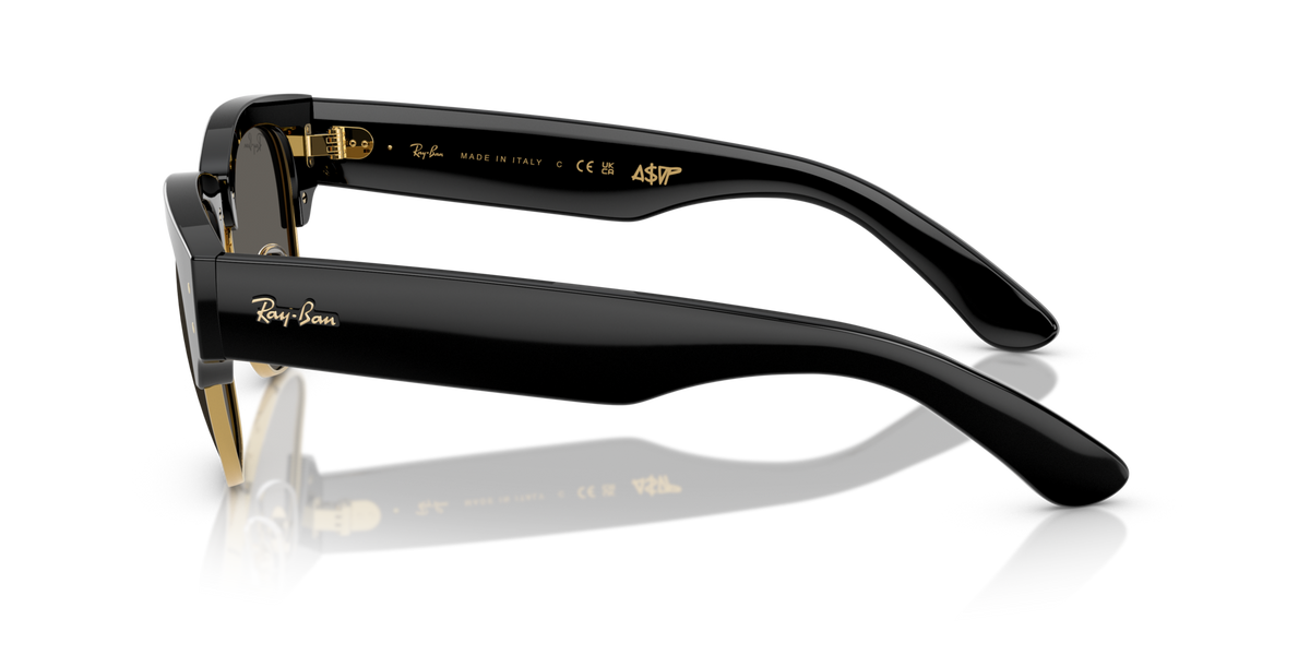 Ray-Ban RB0316S 6826J5 black on gold sunglasses 53mm side view