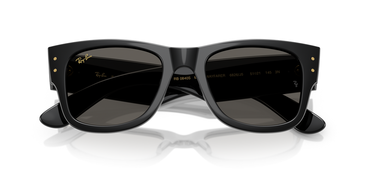 Ray-Ban RB0840S 6826J5 black sunglasses 51mm folded view