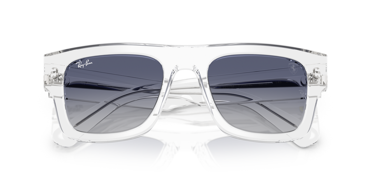 Ray-Ban RB2217M F7064L transparent sunglasses 53mm folded view