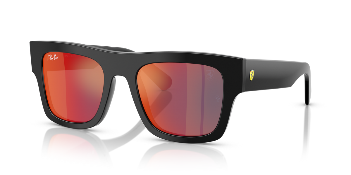 Ray-Ban RB2217M F6016P black sunglasses 53mm angled view