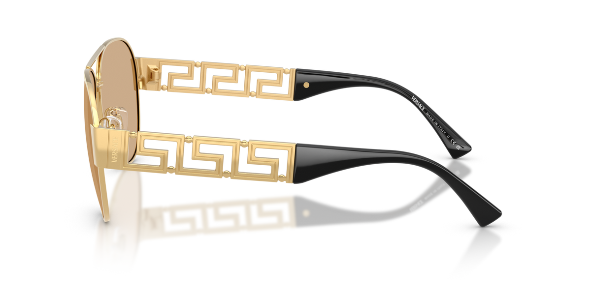 Versace VE2289 1002D8 gold sunglasses 61mm side view
