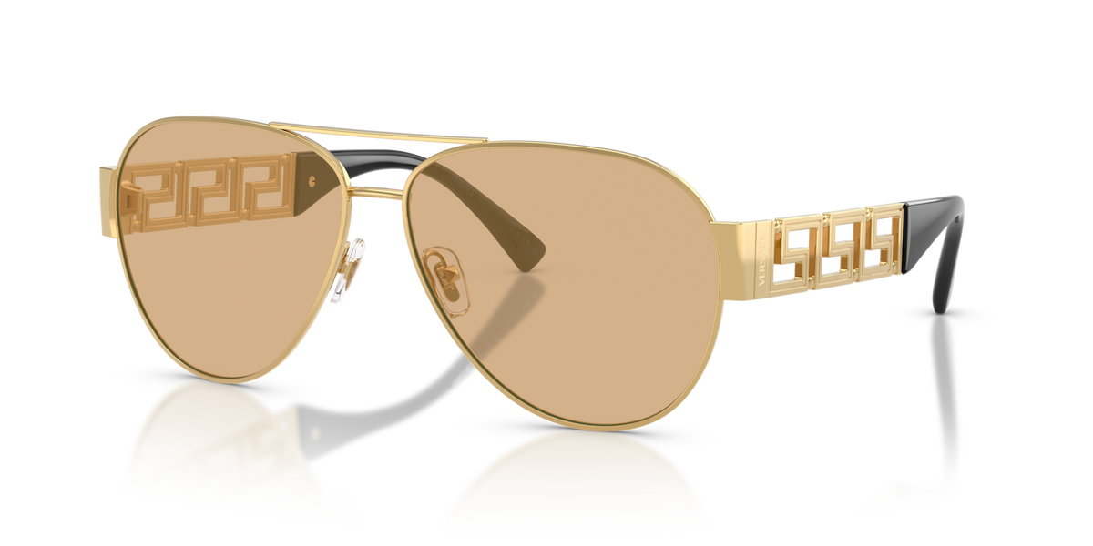 Versace VE2289 1002D8 gold sunglasses 61mm angled view