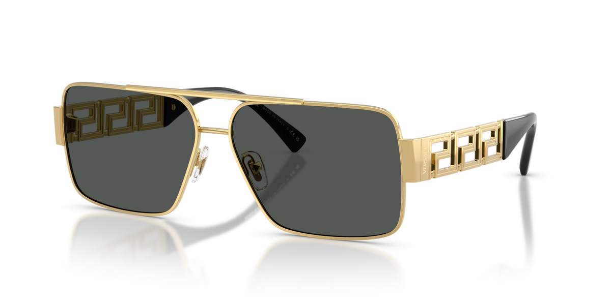 Versace VE2290 100287 gold sunglasses 61mm angled view