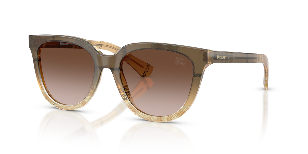 Burberry BE4469 420113 check beige sunglasses 53mm angled view