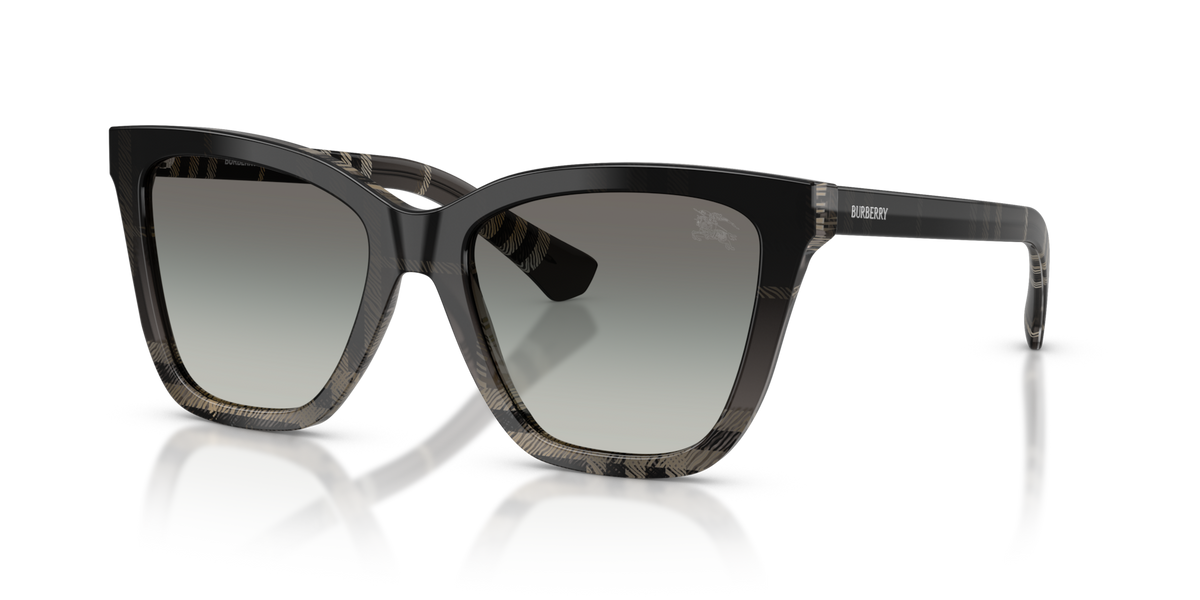 Burberry BE4470 420011 grey check sunglasses 54mm angled view