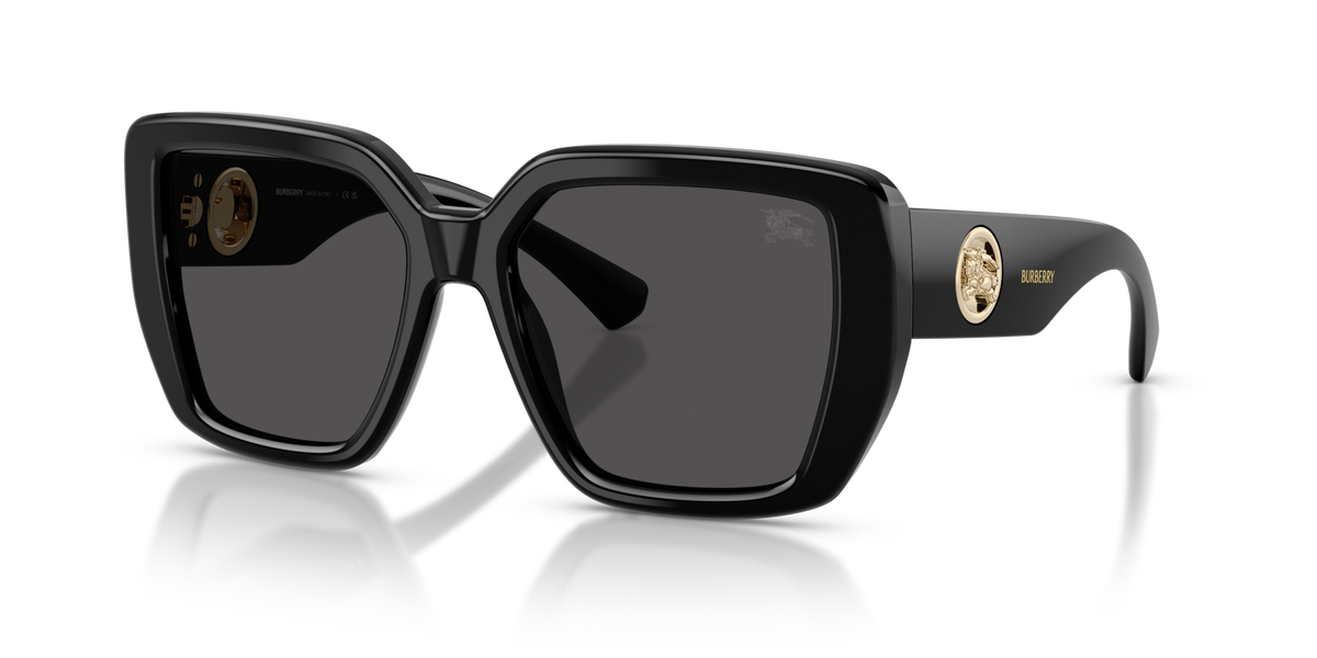 Burberry BE4471 300187 black sunglasses 54mm angled view