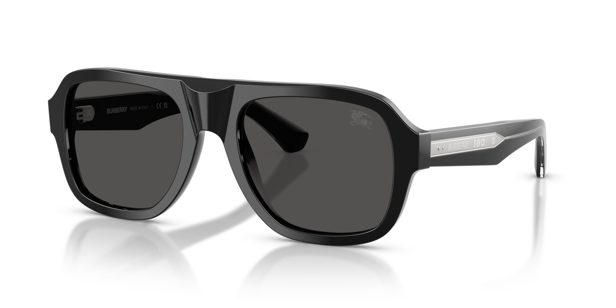 Burberry BE4478 420687 black sunglasses 55mm angled view