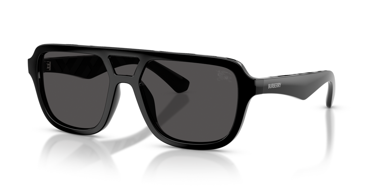 Burberry BE4474U 300187 black sunglasses 58mm angled view