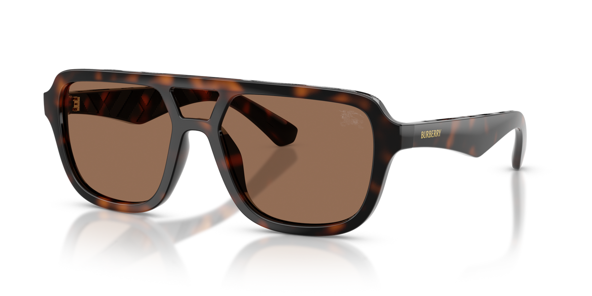 Burberry BE4474U 300273 dark havana sunglasses 58mm angled view
