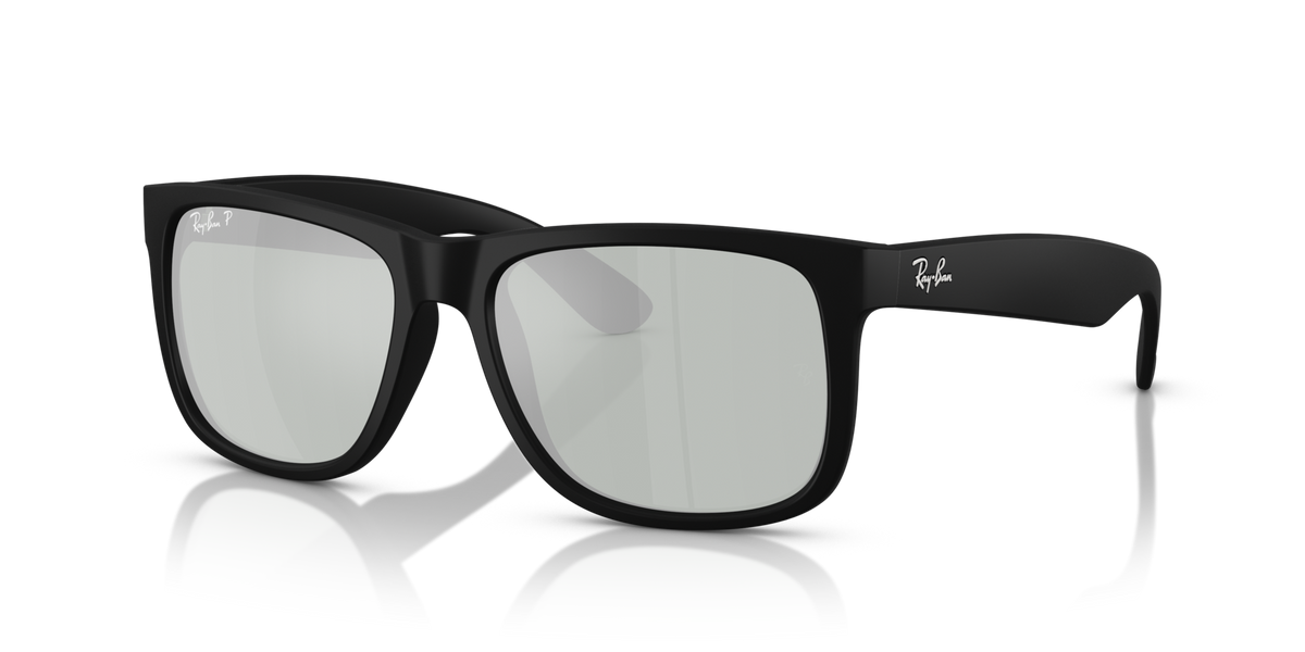 Ray-Ban RB4165 622/Y4 rubber black sunglasses 55mm angled view