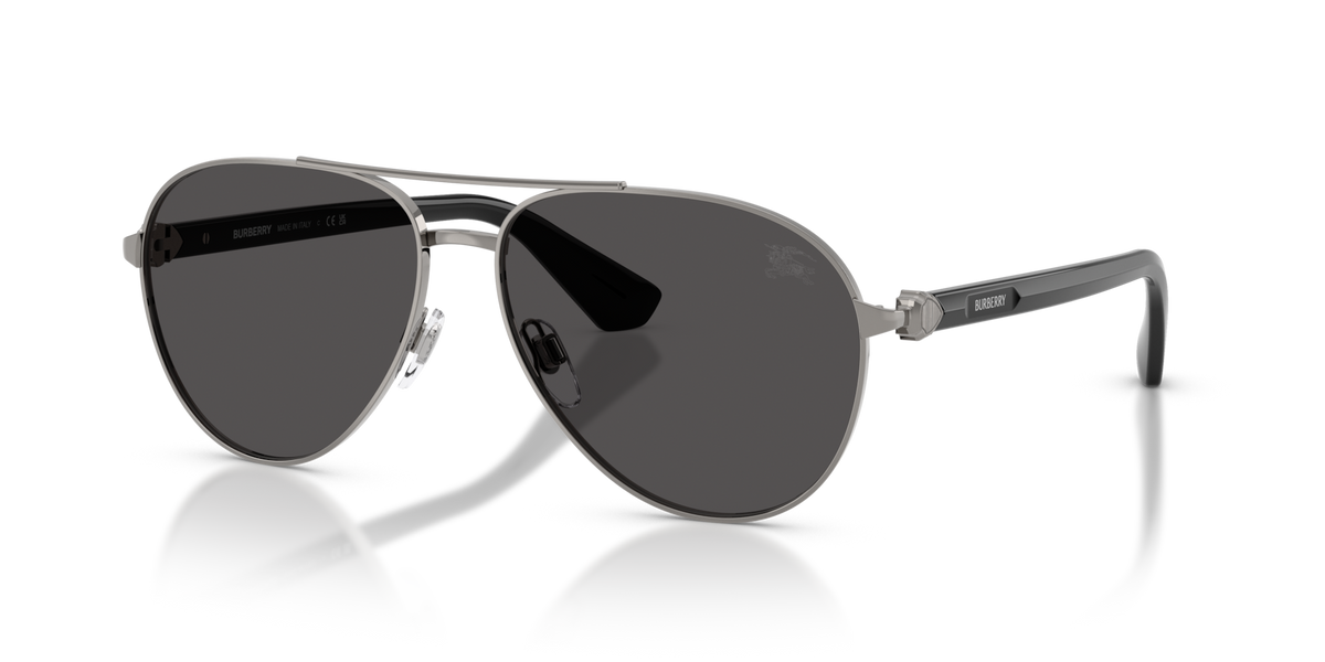 Burberry BE3167 100387 gunmetal sunglasses 59mm angled view