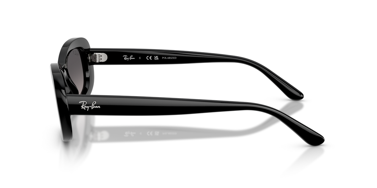 Ray-Ban RB2221 901/M3 black sunglasses 53mm side view