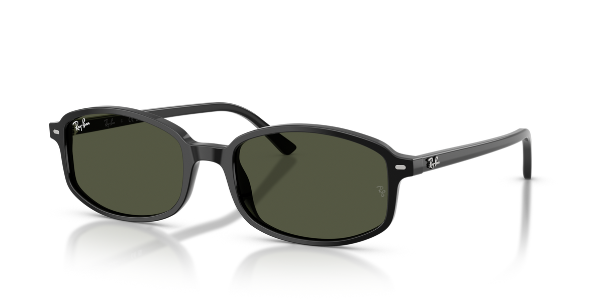 Ray-Ban RB2232 901/31 black sunglasses 54mm angled view