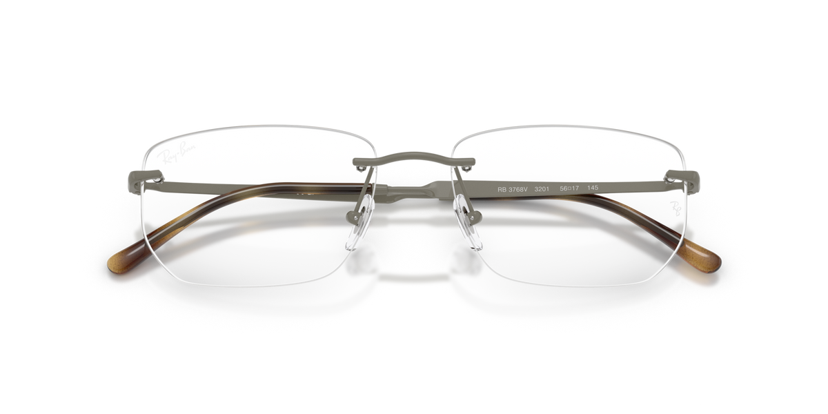 Ray-Ban RX3768V 3201 grey eyeglasses 54mm folded view