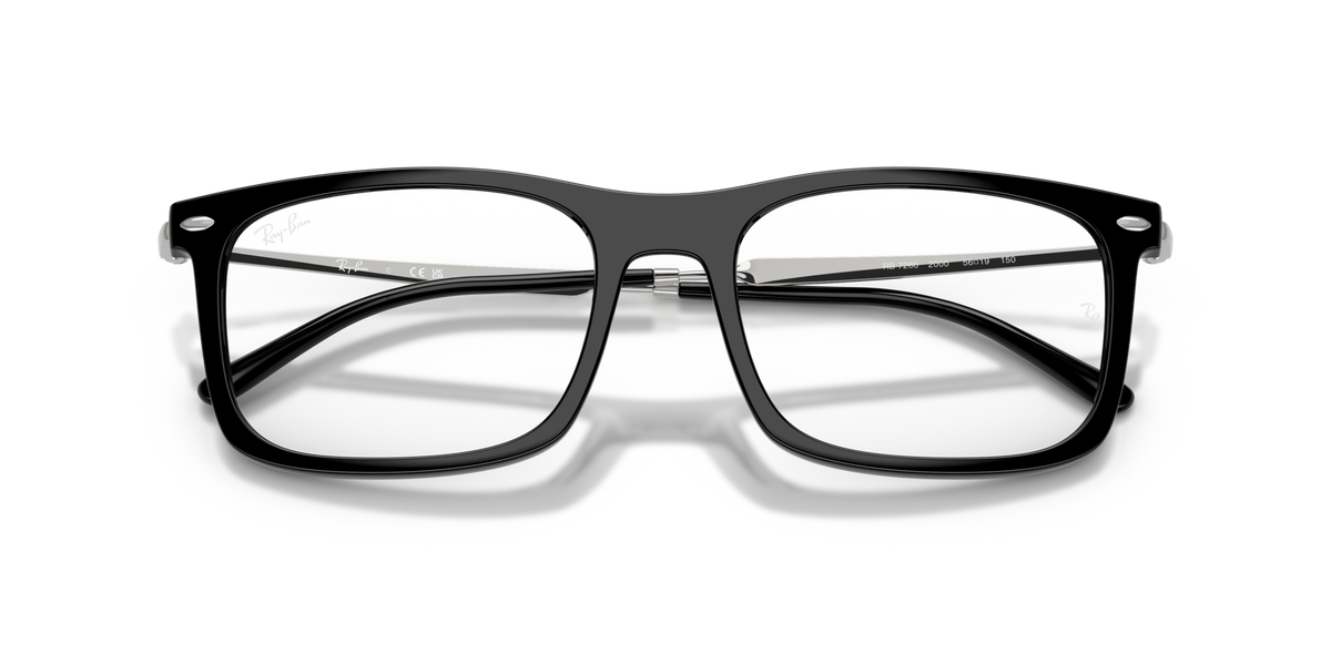 Ray-Ban RX7260 2000 black eyeglasses 54mm folded view
