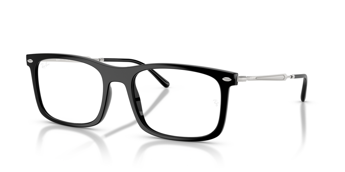 Ray-Ban RX7260 2000 black eyeglasses 54mm angled view