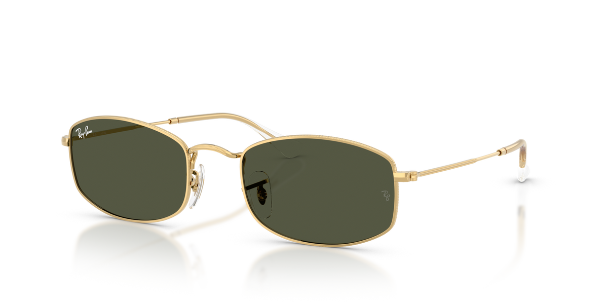 Ray-Ban RB3832 001/31 arista gold sunglasses 52mm angled view