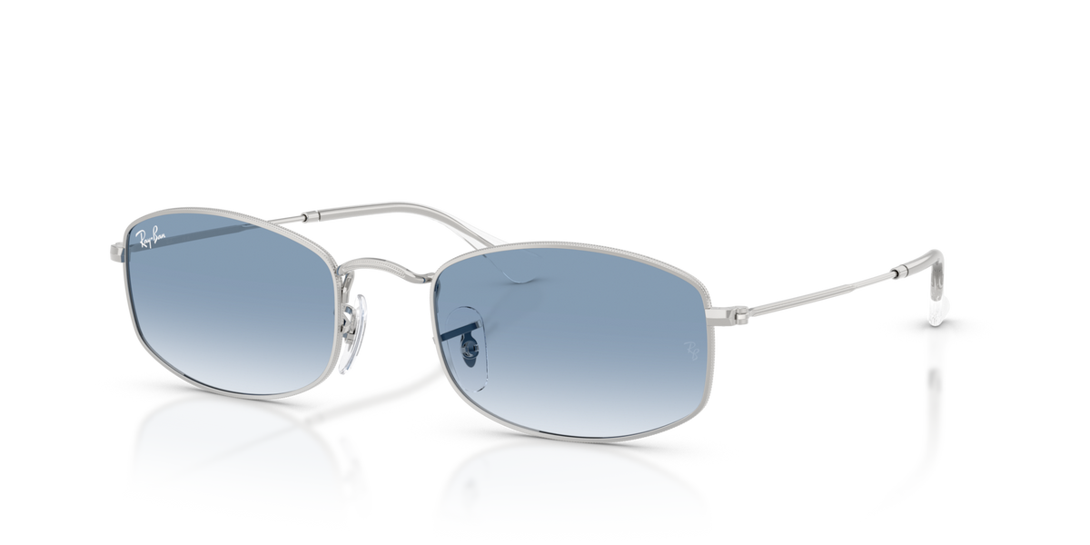 Ray-Ban RB3832 003/3F silver sunglasses 52mm angled view