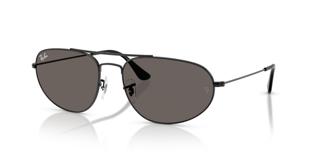 Ray-Ban RB3945 002/B1 black sunglasses 62mm angled view