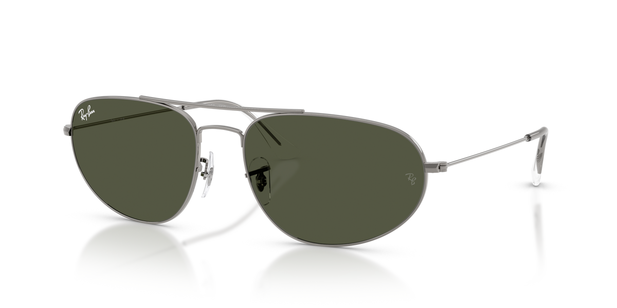 Ray-Ban RB3945 004/31 gunmetal sunglasses 60mm angled view