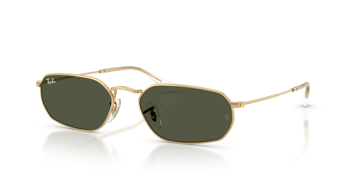 Ray-Ban RB3947 001/31 arista gold sunglasses 54mm angled view