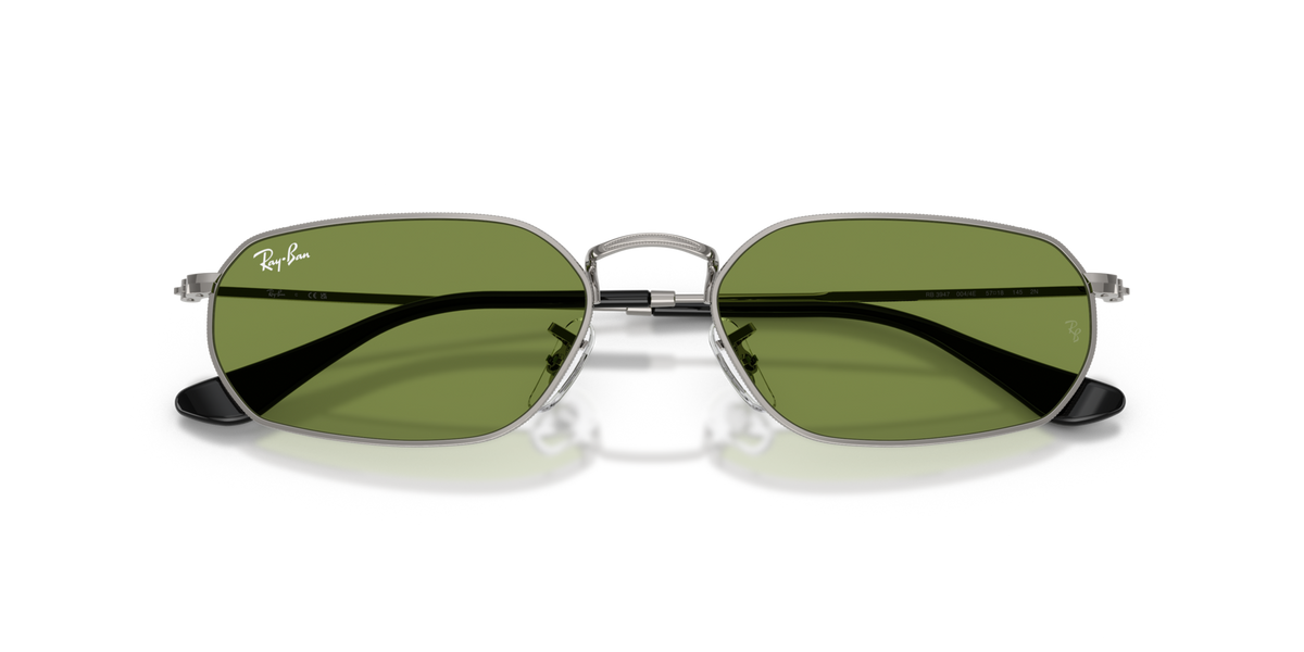 Ray-Ban RB3947 004/4E gunmetal sunglasses 54mm folded view