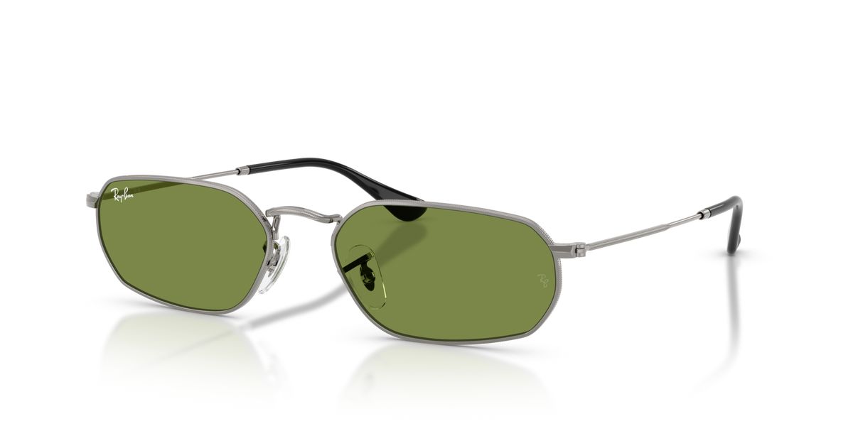 Ray-Ban RB3947 004/4E gunmetal sunglasses 54mm angled view