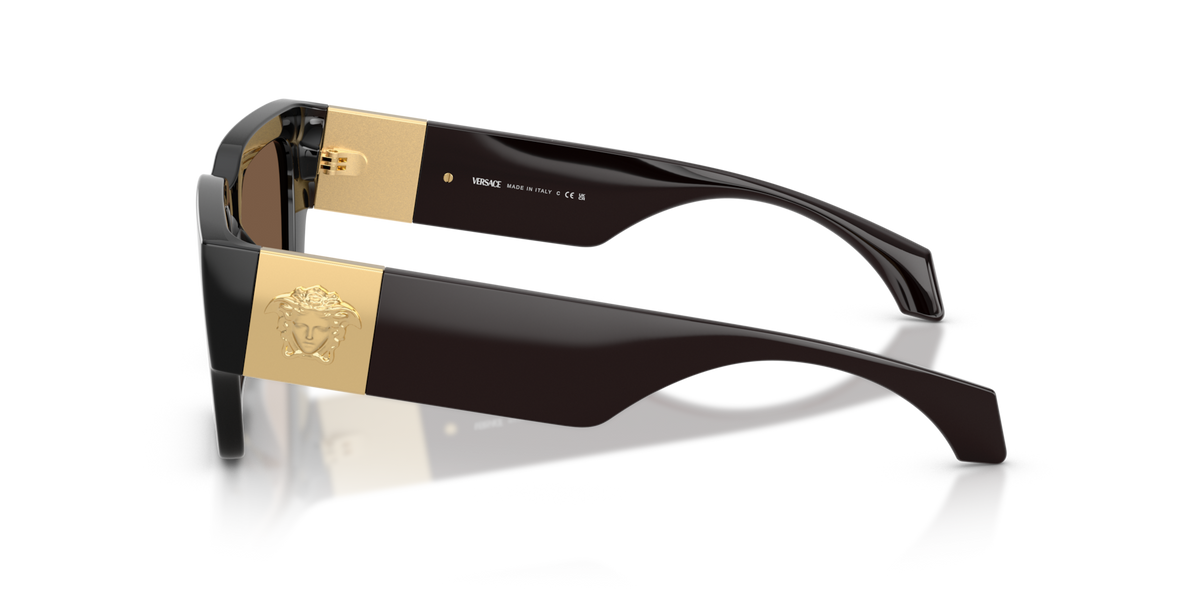 Versace VE4497U 554373 transparent brown sunglasses 53mm side view