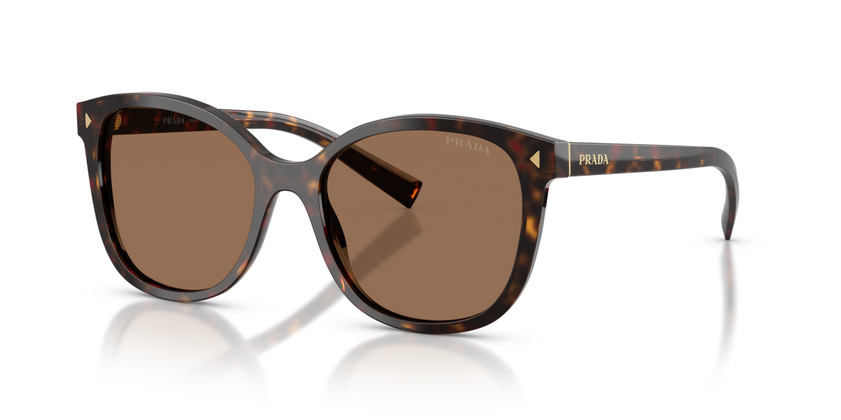 Prada PR22ZS 17N06B tartaruga radica sunglasses 53mm angled view