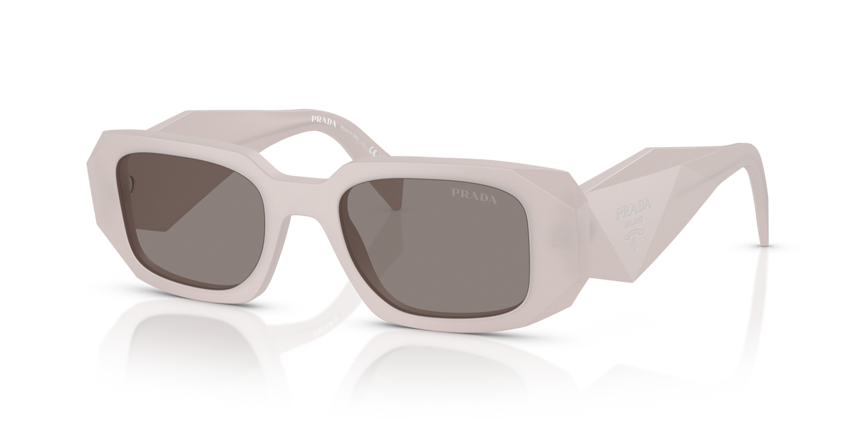 Prada PR17WS 21H80Q frosted tortoise sunglasses 49mm angled view