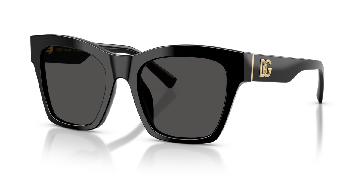 Dolce & Gabbana DG4512 501/87 black sunglasses 53mm angled view