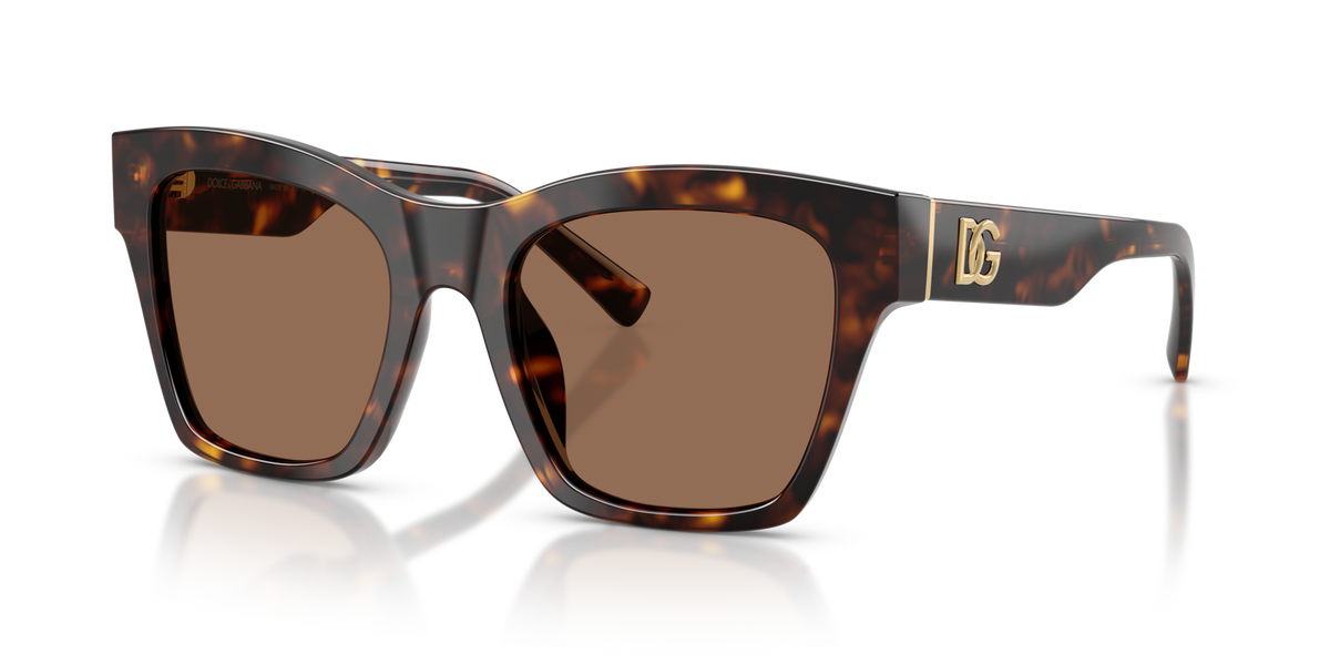 Dolce & Gabbana DG4512 502/73 havana sunglasses 53mm angled view